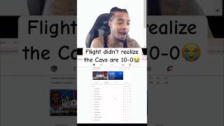 Flight didn’t realize the Cavs are 100😭flightreactsbasketball basketball nba flightreacts [upl. by Appilihp191]