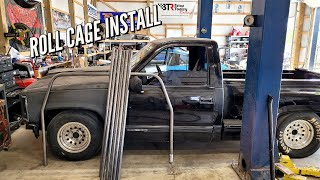 Finally Putting a Cage in the Big Block C1500 Drag Truck Doing it all ourselves [upl. by Yanttirb]