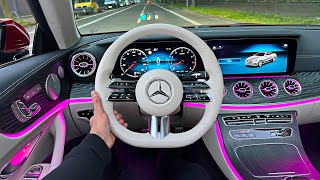 NEW 2022 ECLASS Facelift POV DRIVE E450 Interior Ambiente Review [upl. by Inobe]