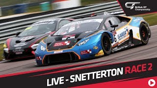 RACE 2  BRITISH GT  SNETTERTON  LIVE [upl. by Nylkoorb]