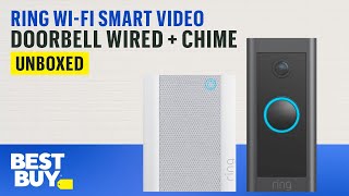 Ring WiFi Smart Video Doorbell Wired  Chime  Unboxed from Best Buy [upl. by Barbi]