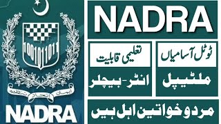 NADRA jobs November 202425 [upl. by Eimme]