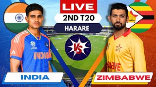 🔴 Live INDIA vs ZIMBABWE 2nd T20  IND vs ZIM Live cricket match Today  Live Score amp Commentary [upl. by Scoville365]