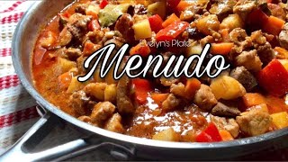 PORK MENUDO RECIPE l SWEET PINOY FAVOURITE l AFRITADA CALDERETA HARDINERA  LIKEEvelynsPlate [upl. by Anett549]