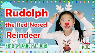 Rudolph the RedNosed Reindeer with Lyrics Actions Movements  Kids Christmas Song  Sing Along [upl. by Namrac995]