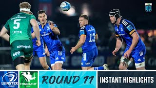 Leinster v Connacht  Instant Highlights  Round 11  URC 202223 [upl. by Weslee]