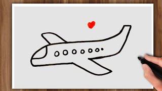 aeroplano disegno facile facile 😊❤️ [upl. by Dimitry]