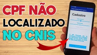 CPF não localizado no CNIS  Carteira de Trabalho Digital [upl. by Tal]