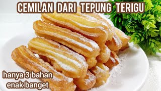 CEMILAN 3 BAHAN SEDERHANA DAN ENAK  OLAHAN TEPUNG TERIGU JADI CEMILAN ENAK [upl. by Ahseeyt]