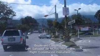 El Salvador Driving BlvdEjercitoJuan Pablo IISan BenitoMalls Area  Part 3 [upl. by Peskoff]