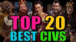 Top 20 Best Civs and Leaders in Civilization 6 Civ 6 Strategy [upl. by Ahsiruam]