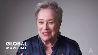 Kathy Bates Family Movie Traditions  Global Movie Day [upl. by Kcirded922]