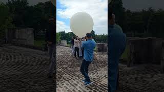 Launch of GPSaided Radiosonde Weather Balloon by Deptt of Geo AMU with NRSCISRO [upl. by Ystap]