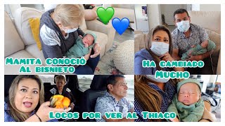 ALISTANDONOS PARA IR A VER A THIAGO😘MAMITA CONOCE AL BISNIETO👶🏻 MÁS GORDITO Y GRANDE vlogsdiarios [upl. by Mari651]