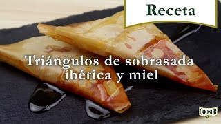 Triángulos sobrasada ibérica y miel  Recetas Rápidas y Fáciles [upl. by Pasia914]