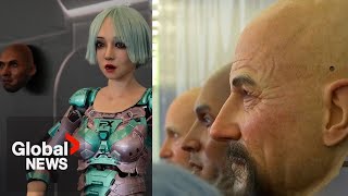 China robot conference Hyperrealistic androids show off emotional range in Beijing [upl. by Geer532]