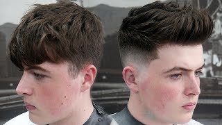 HAIRCUT TRANSFORMATION HOW TO DO A TEXTURED QUIFF  HAIRCUT TUTORIAL FOR BEGINNERS [upl. by Luann]