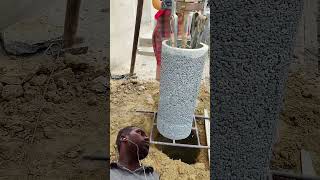 Building a Water Wall with Cement Pipes  Step by Step [upl. by Collier]