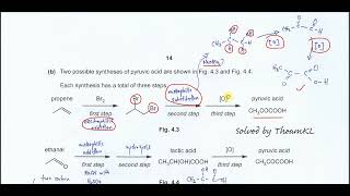 970122ON23Q4 Cambridge International AS Level Chemistry OctoberNovember 2023 Paper 22 Q4 [upl. by Enayr]