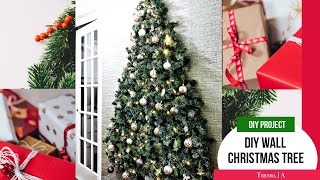 DIY Wall Christmas Tree  Holiday Decor Ideas [upl. by Ecnahoy376]