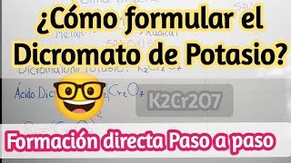 Dicromato de potasioFormulación DirectaSales Oxisales química químicainorgánica salesoxisales [upl. by Siddon49]