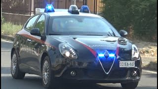 HIGH SPEED Fiat Bravo Carabinieri Cosenza  Alfa Romeo Giulietta Carabinieri Rende in emergenza [upl. by Eelan]