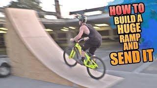 HOW TO BUILD A HUGE RAMP AND SEND IT  URBAN MTB FREERIDE [upl. by Rothberg]