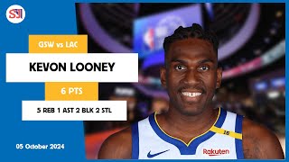 KEVON LOONEY 6 PTS 5 REB 1 AST 2 BLK 2 STL  vs LAC 05 Oct 2324 GSW Player Highlights [upl. by Airehs511]