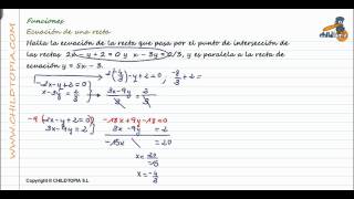 Funciones Ecuación de una recta 3º de ESO matemáticas [upl. by Donella]