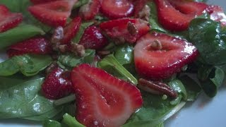 Ensalada de Espinacas y Fresa MUY SALUDABLE Y NUTRITIVA [upl. by Araik]