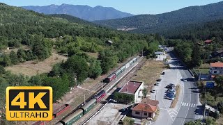 The Rhodope narrowgauge railway 4k drone video [upl. by Garwin]