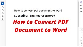 How to convert PDF to Word  PDF to Word Conversion [upl. by Erroll591]