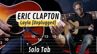 Eric Clapton  Layla Acoustic Solos  Guitar Tab  Guitar Tutorial [upl. by Firmin]