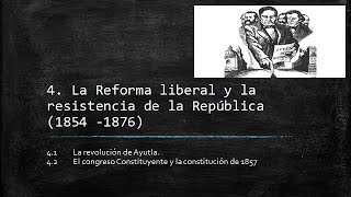 4 La Reforma liberal y la resistencia de la República 1854 1876 [upl. by Munn942]