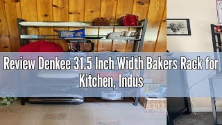 Review Denkee 315 Inch Width Bakers Rack for Kitchen Industrial 5Tier Microwave Stand with Storag [upl. by Oca]