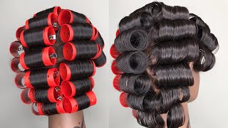 FLAWLESS ROLLER SET FOR 4A NATURAL HAIR  Using less heat helps you retain your natural curl pattern [upl. by Locke]