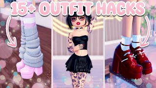 15 OUTFIT HACKS YOU NEED TO KNOW TATTOOS SHOE HACKS OUTFIT HACKS  Dress to Impress [upl. by Valdes465]