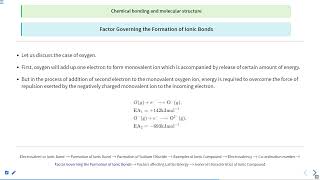 Chemical Bonding Electrovalent bond or Ionic Bond SATHEEMED swayamprabha medicalentranceexam [upl. by Behl]