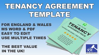 UK Tenancy Agreement Template for England and Wales Word Doc  PDF [upl. by Wun895]