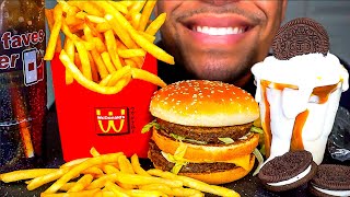 ASMR McDonald’s Mukbang  Big Mac Fries Ice Cream Sundae  Eating Show Mouth Sounds [upl. by Pomeroy484]