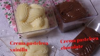 COMO HACER CREMA PASTELERA VAINILLA O CHOCOLATE [upl. by Wisnicki]