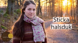 Sticka halsduk  ESMR quotEnkelt stickat med rätstickningquot [upl. by Vitalis]