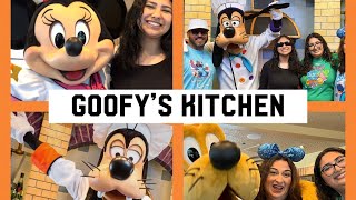 Goofy’s Kitchen Character Dining Buffett Eating Vlog Family Fun [upl. by Adigun]