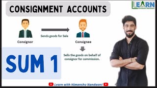 Consignment Account  Sum 1  Financial Accounts  Educational video  Accounts  BCom  CA [upl. by Harcourt]