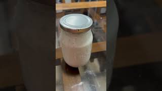 My sourdough starter after feeding howtomakesourdough sourdoughstarter food fyp [upl. by Maibach]