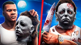 FRANKLIN Becomes MICHAEL MYERS In GTA 5 Mods [upl. by Jessey]