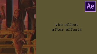 vhs effect  after effects tutorial [upl. by Sherwynd]