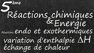 Réactions endo exo enthalpie [upl. by Analaj]