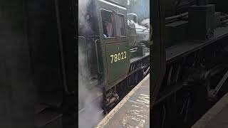 KWVR Steam Locomotive at Keighley Station 4k [upl. by Florio]