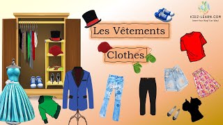 Learn French  Les Vêtements  Clothes vocabulary in French [upl. by Ahsimrac]